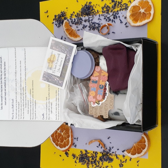 Positive Vibes Self care kit- Relaxing Lavender Handcrafted - Picture 2 of 13